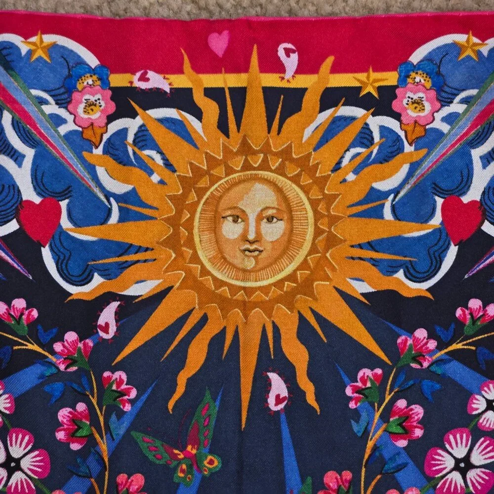 NWOT Liberty Love Navy Silk Twill Scarf Limited Collectible